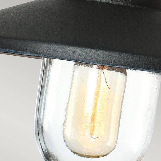 Elstead Klampenborg Außen-Wandleuchte E27 26cm Schwarz IP44