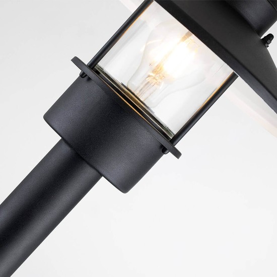 Elstead Klampenborg Außen-Stehleuchte E27 102cm Schwarz IP44