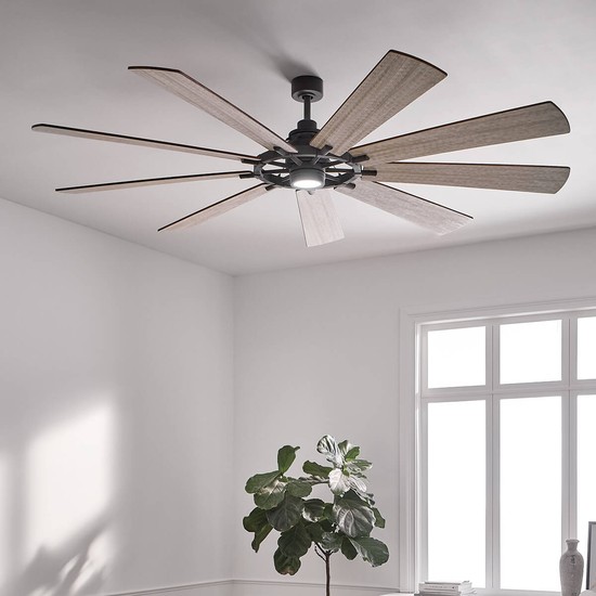 Elstead Gentry XL leiser Deckenventilator mit LED Licht Ø216cm DC-Motor Holz + Fernbedienung