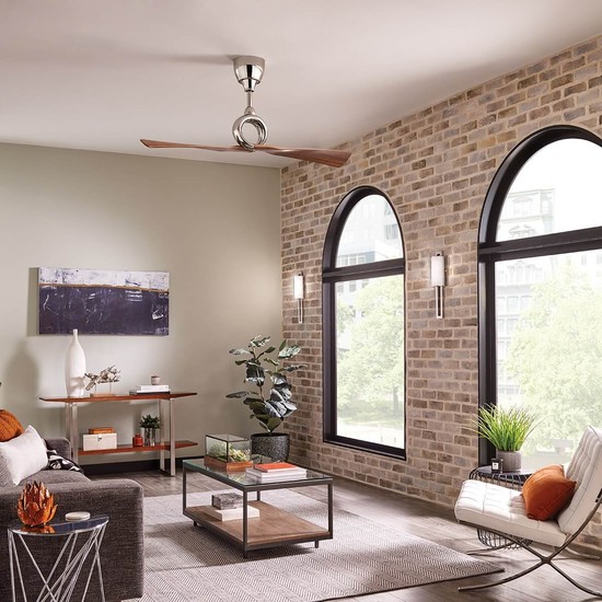 Elstead Link leiser Deckenventilator Ø137cm DC-Motor + Fernbedienung