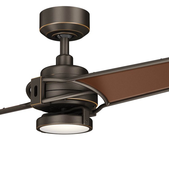 Elstead Xety leiser Deckenventilator mit LED Licht Ø142cm + Fernbedienung Ölgebürstete Bronze