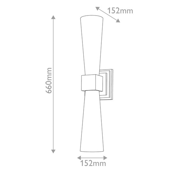 Elstead Kristy Wandleuchte G9 2-fach Gebeiztes Gold Opal IP44