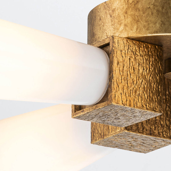 Elstead Kristy Deckenleuchte E27 4-fach Gebeiztes Gold Opal