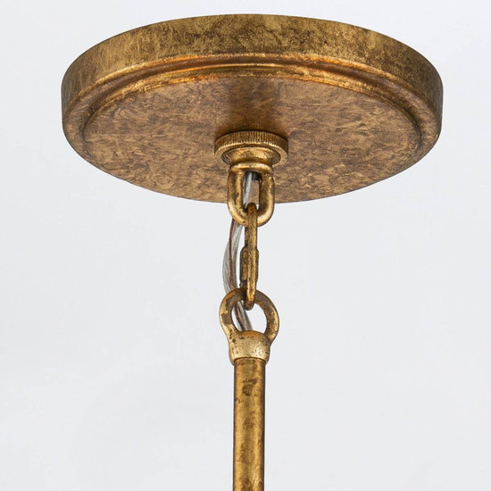 Elstead Kristy Kronleuchter E27 4-fach Gebeiztes Gold Opal