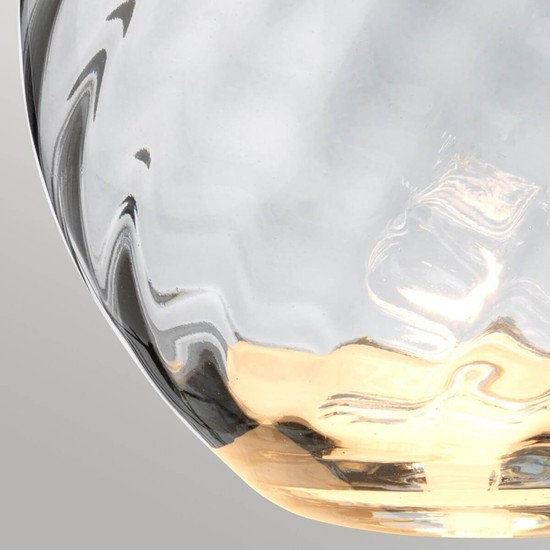 Elstead Lena Tischleuchte E27 74cm Rauchgetöntes Glas, Schiefer Farbton Schiefer