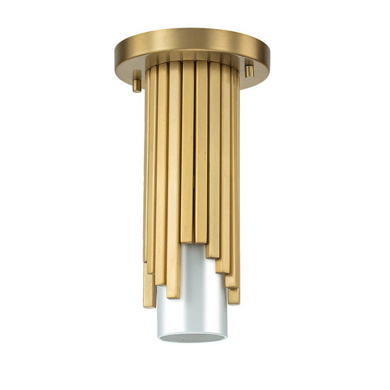 Elstead Marvele Deckenleuchte E14 Gealtertes Messing Opal