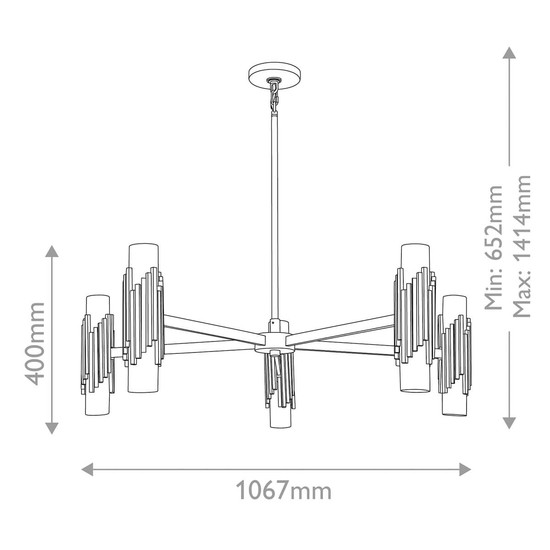 Elstead Marvele Kronleuchter E14 10-fach Gealtertes Messing Opal