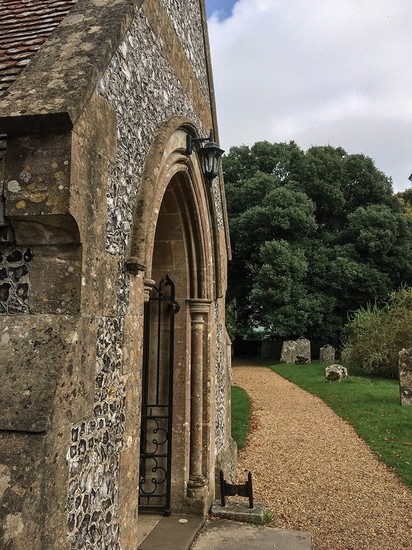 Elstead Parish Außen-Wandleuchte E27 48cm Schwarz IP44, Made in UK