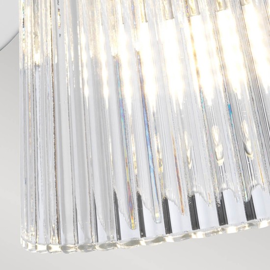 Elstead Addison LED Wandleuchte G9 Poliertes Chrom Klar IP44