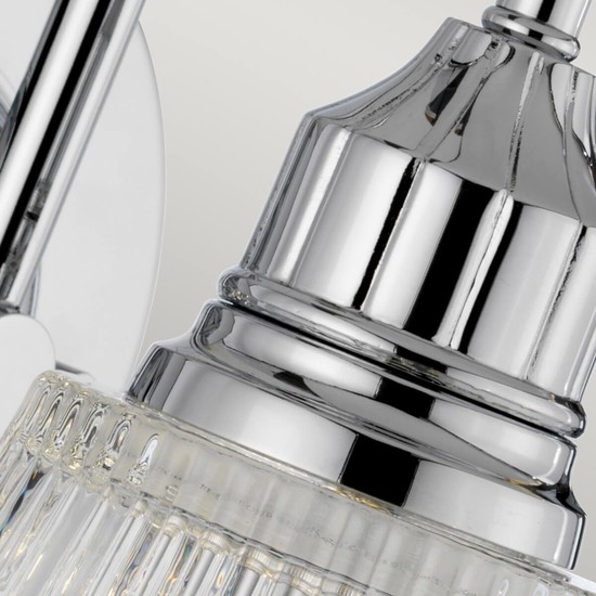 Elstead Addison LED Wandleuchte G9 Poliertes Chrom Klar IP44