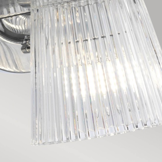 Elstead Addison LED Wandleuchte G9 3-fach Poliertes Chrom Klar IP44