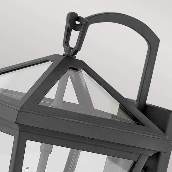 Elstead Alford Place Außen-Außenwandleuchte E14 2-fach 37cm Museum Schwarz Klar IP44