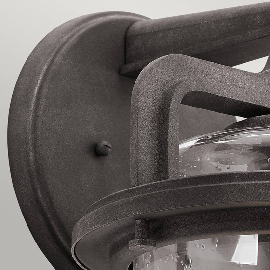 Elstead Andover Außen-Außenwandleuchte E27 44cm Verwittertes Zink Klar IP44