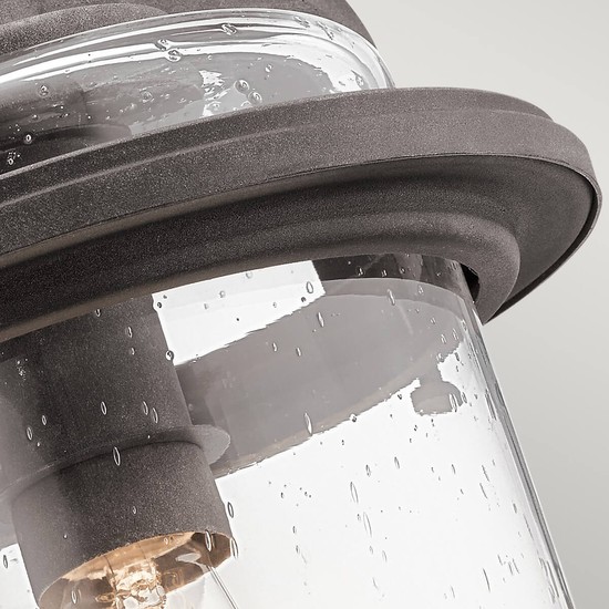 Elstead Andover Außen-Außenwandleuchte E27 44cm Verwittertes Zink Klar IP44