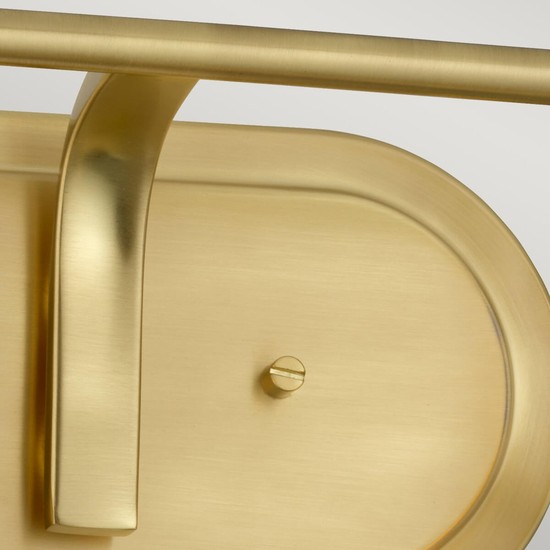 Elstead Braelyn Wandleuchte E27 2-fach Gebürstetes Messing Klar IP44