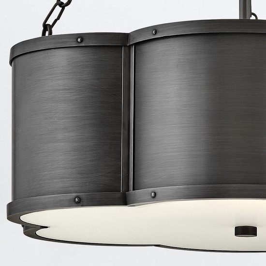 Elstead Chance Pendelleuchte E27 3-fach Geschwärztes Messing