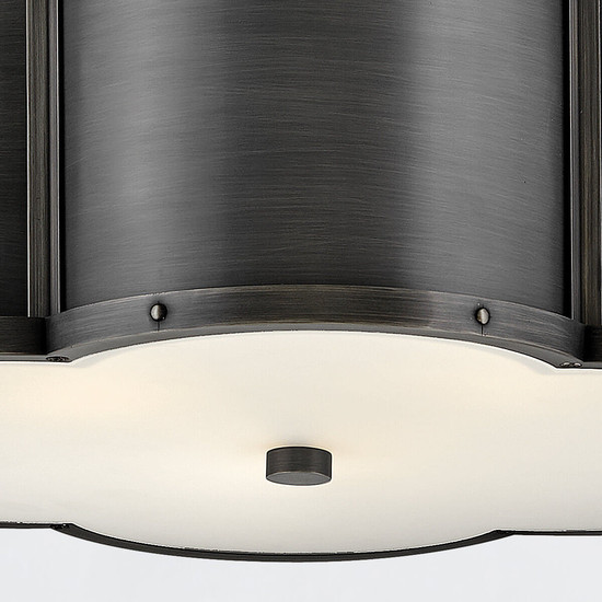 Elstead Chance Deckenleuchte E27 3-fach Geschwärztes Messing