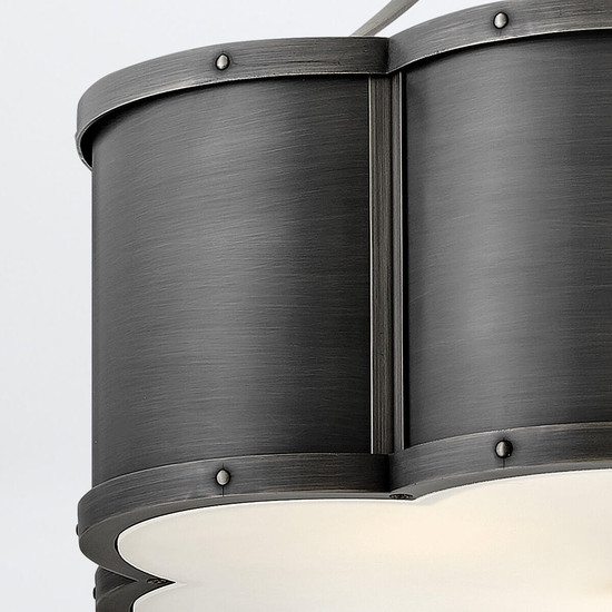 Elstead Chance Deckenleuchte E27 3-fach Geschwärztes Messing