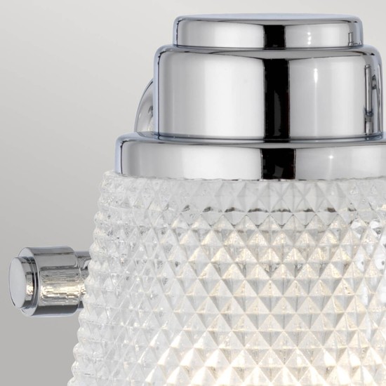 Elstead Hudson LED Wandleuchte G9 3-fach Poliertes Chrom Klar IP44