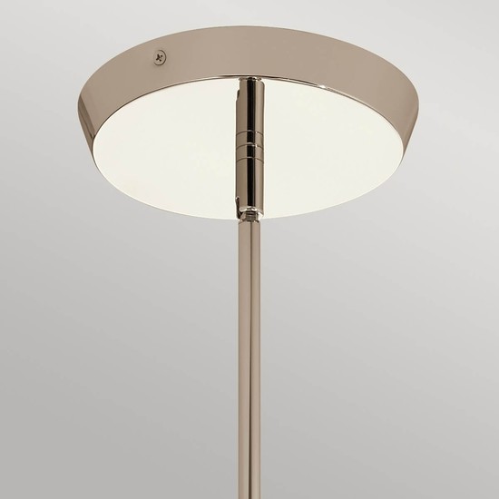 Elstead Kayva LED Kronleuchter 51cm Poliertes Nickel Klar facettiert IP44