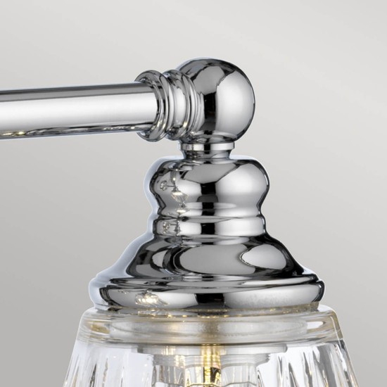 Elstead Keynes LED Wandleuchte G9 3-fach Poliertes Chrom Klar IP44