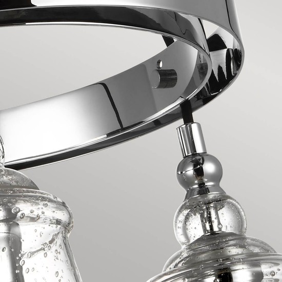 Elstead Loras Kronleuchter E27 3-fach Chrom Klar