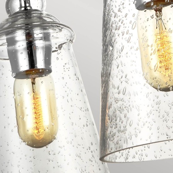 Elstead Loras Kronleuchter E27 3-fach Chrom Klar