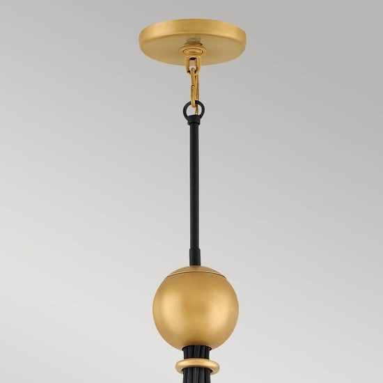 Elstead Nula Hängeleuchte E14 15-fach Muschelweiß und Luxe-Gold Weiß-goldfarben innen