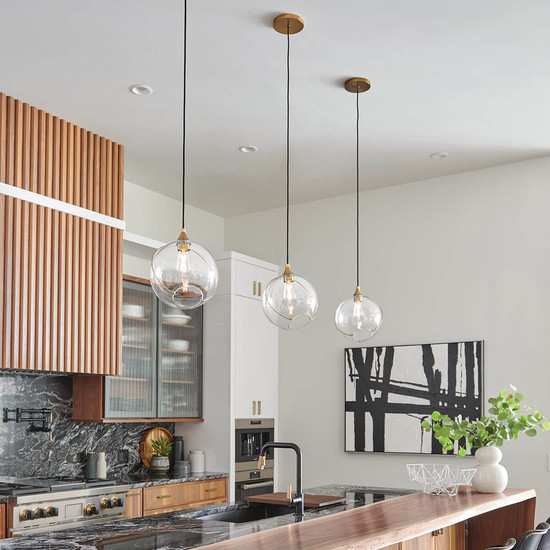 Elstead Skye Pendelleuchte E27 Heritage Messing