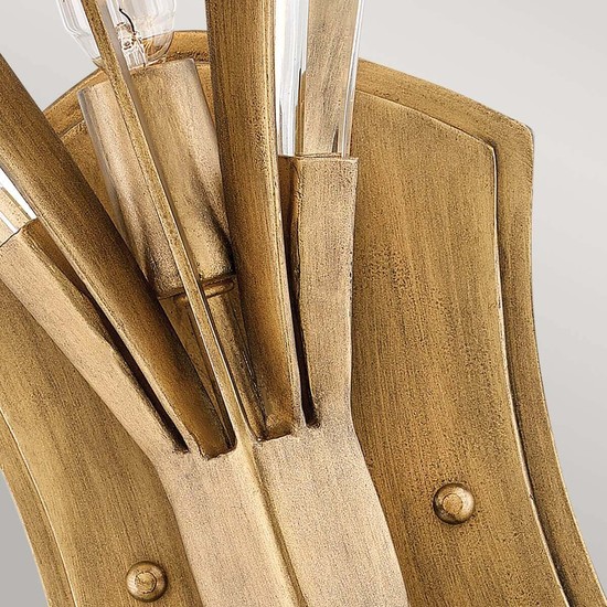 Elstead Vida Wandleuchte E14 2-fach Brüniertes Gold