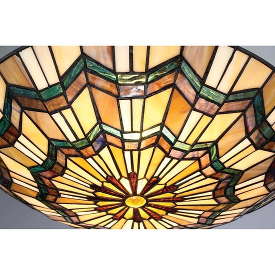 Elstead Alcott Deckenleuchte E27 2-fach 14cm Valiant Bronze