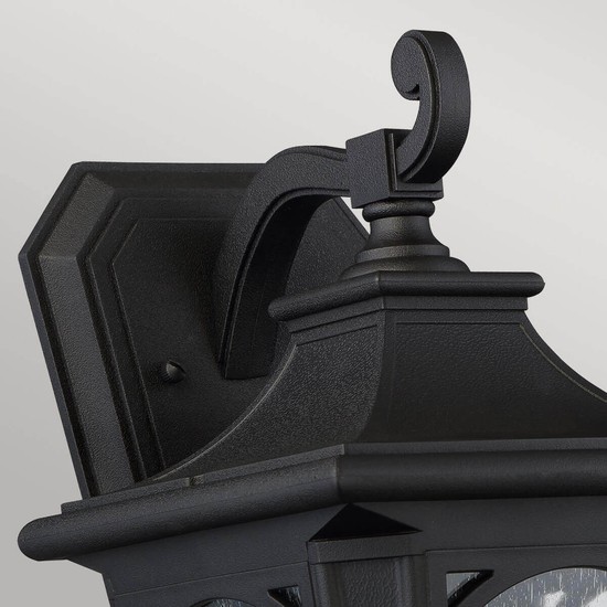 Elstead Bedford Außen-Wandleuchte E27 39cm Mystic Schwarz IP44 Anti-Meerwasser