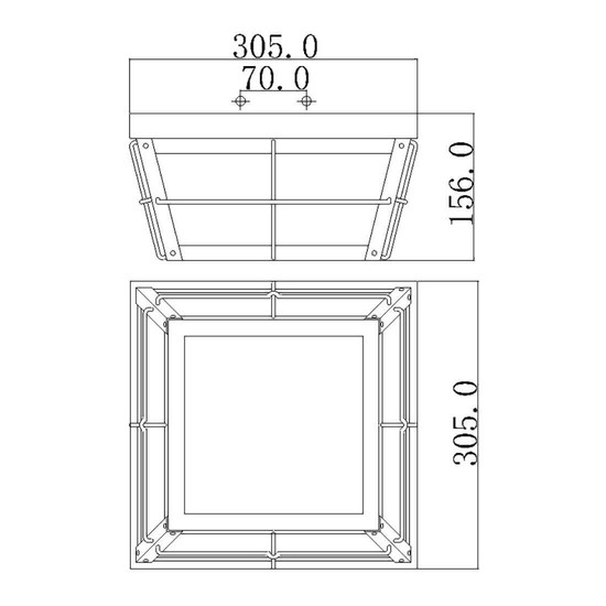 Elstead Cortland Außen-Deckenleuchte E27 2-fach Kaiserliche Bronze IP44