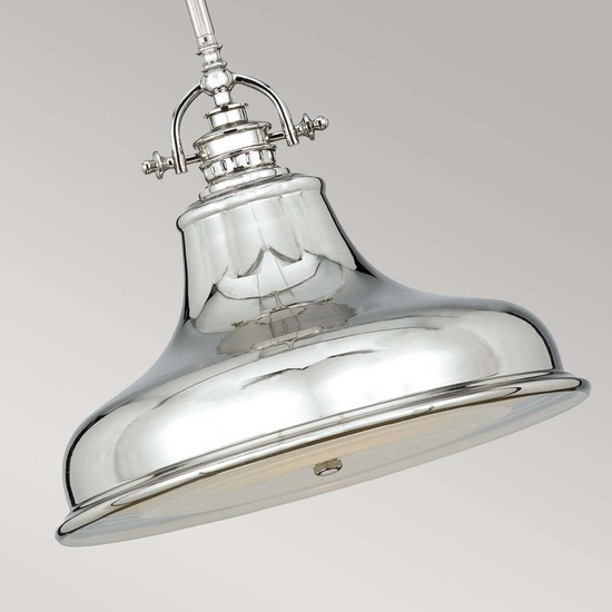 Elstead Emery Hängeleuchte E27 28cm Imperial Silber