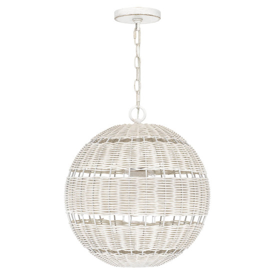 Elstead Lindendale Pendelleuchte E27 Antik-Weiß Antikweiß IP44