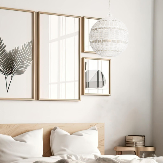 Elstead Lindendale Pendelleuchte E27 Antik-Weiß Antikweiß IP44