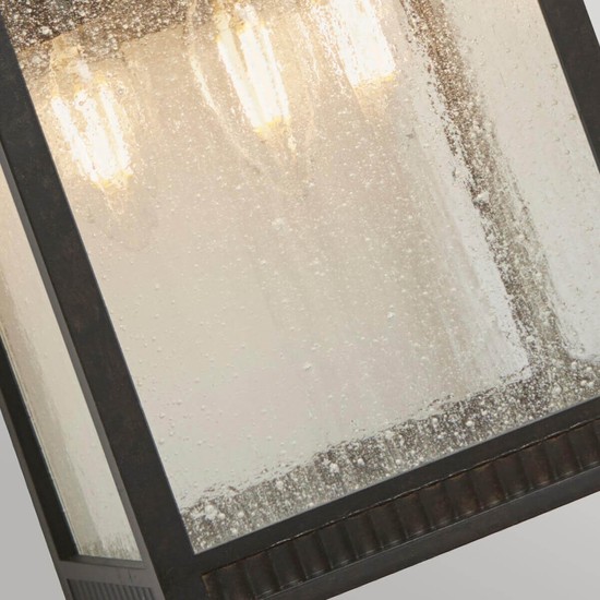 Elstead Livingston Außen-Wandleuchte E14 3-fach Kaiserliche Bronze IP44 Anti-Meerwasser