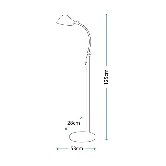 Elstead Thompson LED Stehleuchte 1-fach Nickel gebürstet