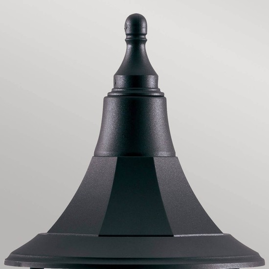 Elstead Shannon Außen-Stehleuchte E27 50cm Schwarzes Polykarbonat IP44 Anti-Meerwasser