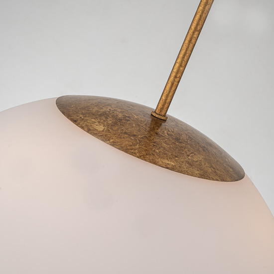 Elstead Staring Pendelleuchte E14 3-fach Gebeiztes Gold Opal