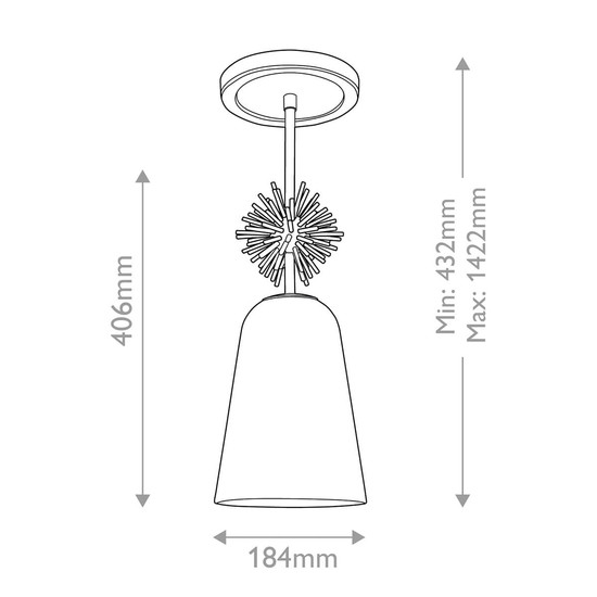 Elstead Staring Pendelleuchte E27 Gebeiztes Gold Opal