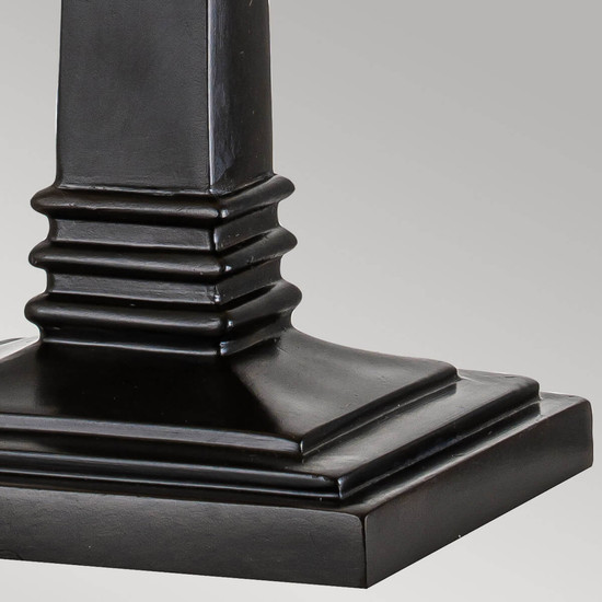 Elstead Alderley Tischlampe E27 Vintage-Bronze Tiffanyglas