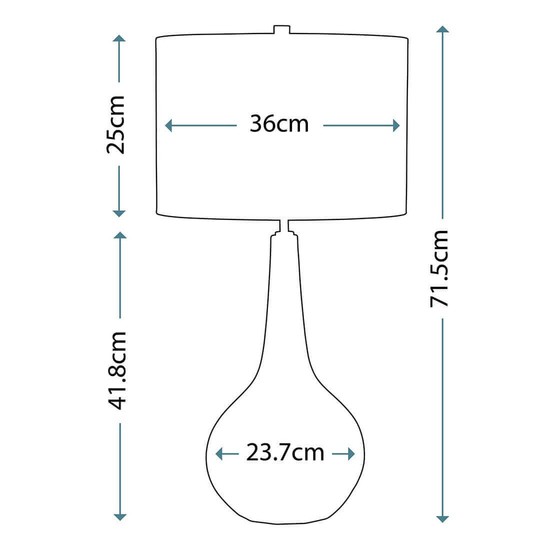Elstead Upton Tischleuchte E27 Weiß, Made in UK