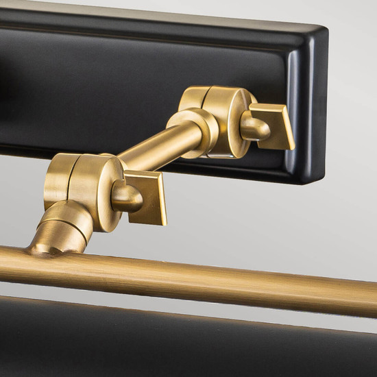 Elstead Winchfield Bilderleuchte E14 4-fach Antik-Messing und mattschwarz Messing Antik und mattschwarz