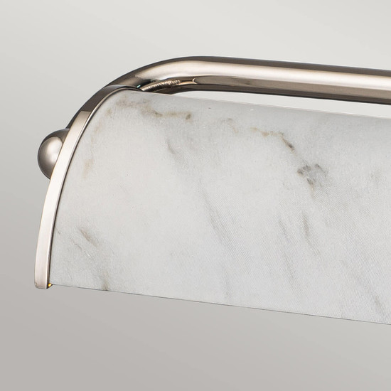 Elstead Winchfield Bilderleuchte E14 4-fach Poliertes Nickel & Weißer Marmoreffekt Nickel poliert und weiße Marmor Optik