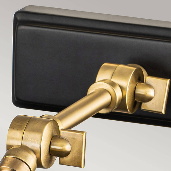 Elstead Winchfield Bilderleuchte E14 2-fach Antik-Messing und mattschwarz Messing Antik und mattschwarz