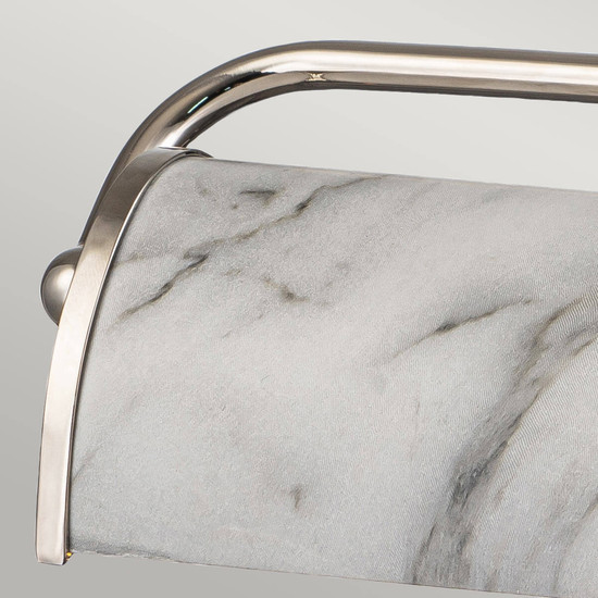 Elstead Winchfield Bilderleuchte E14 2-fach Poliertes Nickel & Weißer Marmoreffekt Nickel poliert und weiße Marmor Optik