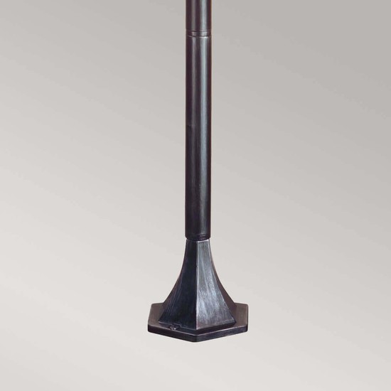 Elstead Wexford Außen-Stehleuchte E27 124cm Schwarz-Silber IP44