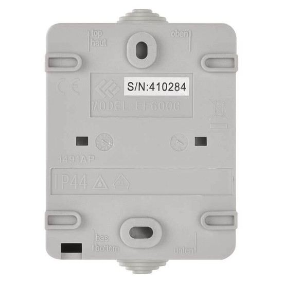 Emos Steckdose 1-fach IP44 Aufputz Grauschwarz A1396