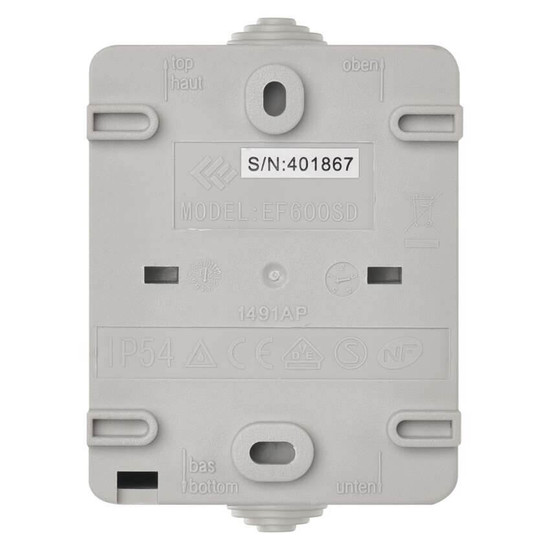Emos Schalter Taster IP54 Aufputz Grauschwarz A1399